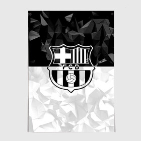 Постер с принтом FC Barca Black Collection в Кировске, 100% бумага
 | бумага, плотность 150 мг. Матовая, но за счет высокого коэффициента гладкости имеет небольшой блеск и дает на свету блики, но в отличии от глянцевой бумаги не покрыта лаком | fc barcelona | fcb | барселона | спорт | спортивные | футбол | футбольный клуб