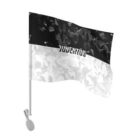 Флаг для автомобиля с принтом Juventus Black Collection в Кировске, 100% полиэстер | Размер: 30*21 см | juventus | спорт | спортивные | футбол | футбольный клуб | ювентус