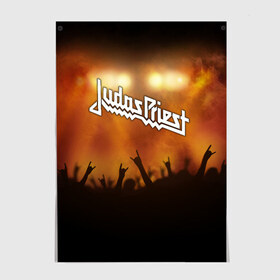 Постер с принтом Judas Priest в Кировске, 100% бумага
 | бумага, плотность 150 мг. Матовая, но за счет высокого коэффициента гладкости имеет небольшой блеск и дает на свету блики, но в отличии от глянцевой бумаги не покрыта лаком | band | judas priest | metal | music | rock | атрибутика | метал | музыка | рок