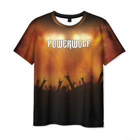 Мужская футболка 3D с принтом Powerwolf в Кировске, 100% полиэфир | прямой крой, круглый вырез горловины, длина до линии бедер | band | metal | music | powerwolf | rock | атрибутика | метал | музыка | рок