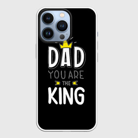 Чехол для iPhone 13 Pro с принтом Папа король в Кировске,  |  | корона | любимый | отец | папа | подарок | популярный | прикольный | сюрприз | усы