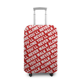 Чехол для чемодана 3D с принтом YNWA красный в Кировске, 86% полиэфир, 14% спандекс | двустороннее нанесение принта, прорези для ручек и колес | liverpool | ynwa | yol ll never walk alone | апл | ливерпуль | футбол