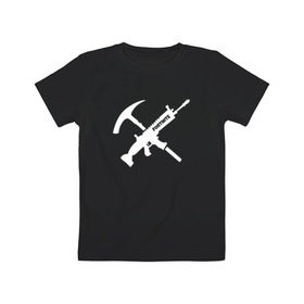 Детская футболка хлопок с принтом Fortnite в Кировске, 100% хлопок | круглый вырез горловины, полуприлегающий силуэт, длина до линии бедер | battle royale | fortnite | батл роял | фортнайт
