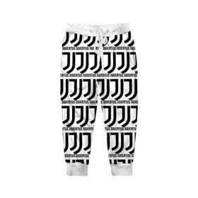 Детские брюки 3D с принтом Juventus в Кировске, 100% полиэстер | манжеты по низу, эластичный пояс регулируется шнурком, по бокам два кармана без застежек, внутренняя часть кармана из мелкой сетки | 