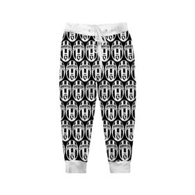 Детские брюки 3D с принтом Juventus Black&White в Кировске, 100% полиэстер | манжеты по низу, эластичный пояс регулируется шнурком, по бокам два кармана без застежек, внутренняя часть кармана из мелкой сетки | 