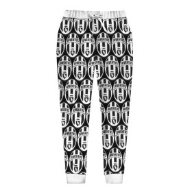 Женские брюки 3D с принтом Juventus Black&White в Кировске, полиэстер 100% | прямой крой, два кармана без застежек по бокам, с мягкой трикотажной резинкой на поясе и по низу штанин. В поясе для дополнительного комфорта — широкие завязки | 