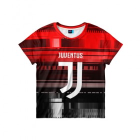 Детская футболка 3D с принтом Juventus в Кировске, 100% гипоаллергенный полиэфир | прямой крой, круглый вырез горловины, длина до линии бедер, чуть спущенное плечо, ткань немного тянется | football | soccer | ювентус