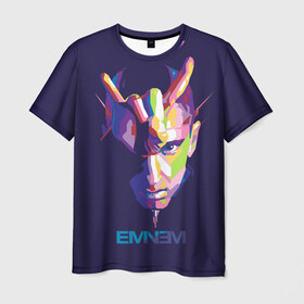 Мужская футболка 3D с принтом Eminem в Кировске, 100% полиэфир | прямой крой, круглый вырез горловины, длина до линии бедер | actor | american rapper | composer | eminem | music | rap | record producer | актёр | американский | искусство | композитор | музыка | музыкальный продюсер | поп арт | рэп | рэпер