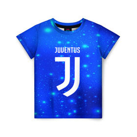 Детская футболка 3D с принтом Juventus space collection в Кировске, 100% гипоаллергенный полиэфир | прямой крой, круглый вырез горловины, длина до линии бедер, чуть спущенное плечо, ткань немного тянется | football | soccer | ювентус