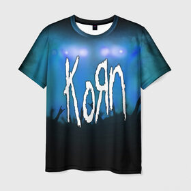 Мужская футболка 3D с принтом Korn в Кировске, 100% полиэфир | прямой крой, круглый вырез горловины, длина до линии бедер | Тематика изображения на принте: 