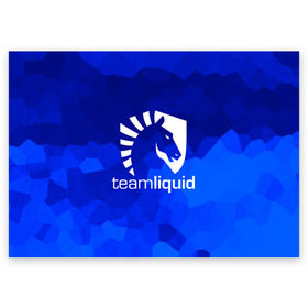 Поздравительная открытка с принтом Team Liquid в Кировске, 100% бумага | плотность бумаги 280 г/м2, матовая, на обратной стороне линовка и место для марки
 | awp | counter strike | cs go | cybersport | game | skin | team liquid | авп | игры | киберспорт | скин