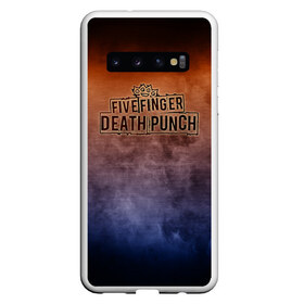 Чехол для Samsung Galaxy S10 с принтом Five Finger Death Punch в Кировске, Силикон | Область печати: задняя сторона чехла, без боковых панелей | band | five finger death punch | metal | music | rock | атрибутика | группа | метал | музыка | рок