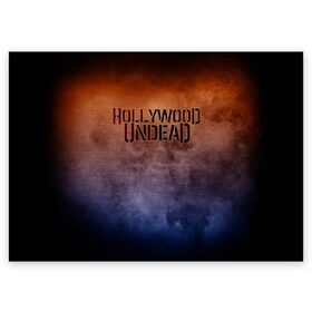 Поздравительная открытка с принтом Hollywood Undead в Кировске, 100% бумага | плотность бумаги 280 г/м2, матовая, на обратной стороне линовка и место для марки
 | band | hollywood undead | metal | music | rock | атрибутика | группа | метал | музыка | рок