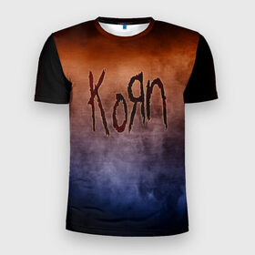 Мужская футболка 3D спортивная с принтом Korn в Кировске, 100% полиэстер с улучшенными характеристиками | приталенный силуэт, круглая горловина, широкие плечи, сужается к линии бедра | band | metal | music | rock | атрибутика | группа | метал | музыка | рок