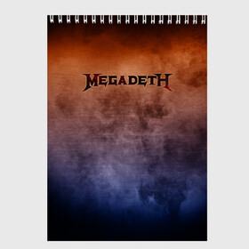 Скетчбук с принтом Megadeth в Кировске, 100% бумага
 | 48 листов, плотность листов — 100 г/м2, плотность картонной обложки — 250 г/м2. Листы скреплены сверху удобной пружинной спиралью | band | megadeth | metal | music | rock | атрибутика | группа | метал | музыка | рок