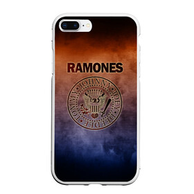 Чехол для iPhone 7Plus/8 Plus матовый с принтом Ramones в Кировске, Силикон | Область печати: задняя сторона чехла, без боковых панелей | Тематика изображения на принте: band | metal | music | ramones | rock | атрибутика | группа | метал | музыка | рок