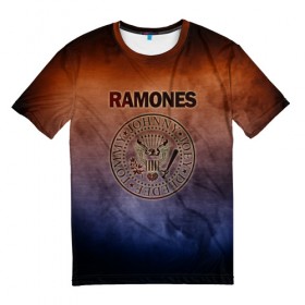 Мужская футболка 3D с принтом Ramones в Кировске, 100% полиэфир | прямой крой, круглый вырез горловины, длина до линии бедер | band | metal | music | ramones | rock | атрибутика | группа | метал | музыка | рок