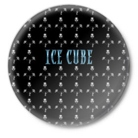 Значок с принтом Ice Cube в Кировске,  металл | круглая форма, металлическая застежка в виде булавки | Тематика изображения на принте: hip hop | hiphop | ice cube | mc | n.w.a | rap | айс | гангса | джексон | западное побережье | куб | кубе | кубик льда | кьюб | мс | о ши | оши | реп | репер | речитатив | рэп | рэпер | хип | хипхоп | хоп
