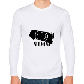 Мужской лонгслив хлопок с принтом Nirvana в Кировске, 100% хлопок |  | cobain | kurt | nirvana | альтернативный | гранж | грол | группа | дональд | кобейн | курт | музыка | музыкант | надпись | нервана | нирвана | новоселич | певец | рок | смайл | смайлик | солист | язык