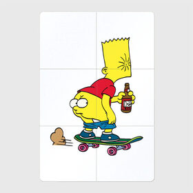 Магнитный плакат 2Х3 с принтом Bart Simpson в Кировске, Полимерный материал с магнитным слоем | 6 деталей размером 9*9 см | Тематика изображения на принте: skate | барт | борд | скейт