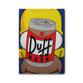 Обложка для автодокументов с принтом Homer в Кировске, натуральная кожа |  размер 19,9*13 см; внутри 4 больших “конверта” для документов и один маленький отдел — туда идеально встанут права | duff beer | simpsons | гомер