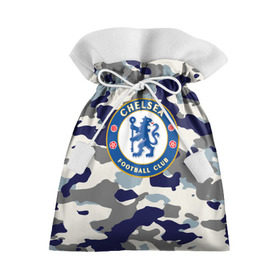 Подарочный 3D мешок с принтом FC Chelsea Camouflage в Кировске, 100% полиэстер | Размер: 29*39 см | Тематика изображения на принте: 