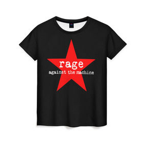 Женская футболка 3D с принтом Rage Against the Machine в Кировске, 100% полиэфир ( синтетическое хлопкоподобное полотно) | прямой крой, круглый вырез горловины, длина до линии бедер | 