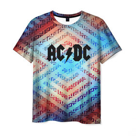 Мужская футболка 3D с принтом AC/DC MUSIC в Кировске, 100% полиэфир | прямой крой, круглый вырез горловины, длина до линии бедер | Тематика изображения на принте: logo | music | pop | rock | usa | альтернатива | америка | металл | музыка | музыкальный | поп | рок