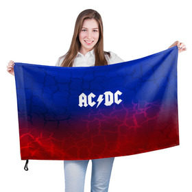 Флаг 3D с принтом AC/DC angel&devil в Кировске, 100% полиэстер | плотность ткани — 95 г/м2, размер — 67 х 109 см. Принт наносится с одной стороны | ac dc | logo | music | pop | rock | usa | альтернатива | америка | металл | музыка | музыкальный | поп | рок