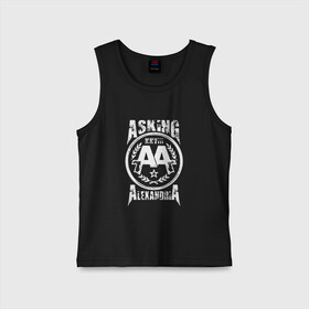 Детская майка хлопок с принтом Asking Alexandria в Кировске,  |  | aa | alexandria | asking | аа | александрия | аликсандрия | аскен | аскенг | аскин | аскинг | бен брюс | группа | дэнни уорсноп | метал | музыка | пост | рок | хэви | электроникор