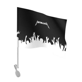 Флаг для автомобиля с принтом Metallica в Кировске, 100% полиэстер | Размер: 30*21 см | metallica | группа | джеймс хэтфилд | кирк хэмметт | ларс ульрих | метал | металика | металлика | миталика | музыка | роберт трухильо | рок | трэш | трэшметал | хард | хардрок | хеви | хевиметал