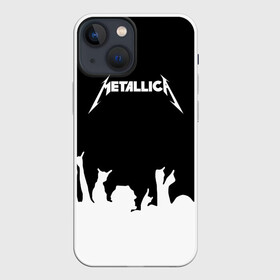 Чехол для iPhone 13 mini с принтом Metallica в Кировске,  |  | metallica | группа | джеймс хэтфилд | кирк хэмметт | ларс ульрих | метал | металика | металлика | миталика | музыка | роберт трухильо | рок | трэш | трэшметал | хард | хардрок | хеви | хевиметал