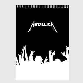 Скетчбук с принтом Metallica в Кировске, 100% бумага
 | 48 листов, плотность листов — 100 г/м2, плотность картонной обложки — 250 г/м2. Листы скреплены сверху удобной пружинной спиралью | metallica | группа | джеймс хэтфилд | кирк хэмметт | ларс ульрих | метал | металика | металлика | миталика | музыка | роберт трухильо | рок | трэш | трэшметал | хард | хардрок | хеви | хевиметал