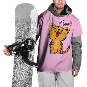 Накидка на куртку 3D с принтом Meow !! в Кировске, 100% полиэстер |  | Тематика изображения на принте: cat | pussy | smile | киска | котёнок | кошка | мяу | улыбка