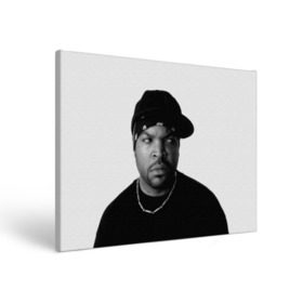 Холст прямоугольный с принтом Ice Cube в Кировске, 100% ПВХ |  | cube | hiphop | ice | legend | nwa | rap | рэп