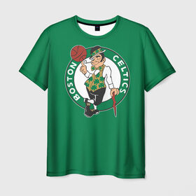 Мужская футболка 3D с принтом Boston Celtics в Кировске, 100% полиэфир | прямой крой, круглый вырез горловины, длина до линии бедер | boston | boston celtics | celtics | nba | баскетбол | бостон | нба | селтикс