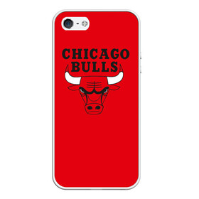 Чехол для iPhone 5/5S матовый с принтом Chicago Bulls в Кировске, Силикон | Область печати: задняя сторона чехла, без боковых панелей | bulls | chicago | chicago bulls | nba | баскетбол | буллз | нба | чикаго буллз