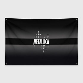 Флаг-баннер с принтом Участники группы Metallica в Кировске, 100% полиэстер | размер 67 х 109 см, плотность ткани — 95 г/м2; по краям флага есть четыре люверса для крепления | metallica | группа | джеймс хэтфилд | кирк хэмметт | ларс ульрих | метал | металика | металлика | миталика | музыка | роберт трухильо | рок | трэш | трэшметал | хард | хардрок | хеви | хевиметал