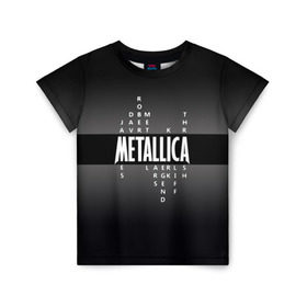 Детская футболка 3D с принтом Участники группы Metallica в Кировске, 100% гипоаллергенный полиэфир | прямой крой, круглый вырез горловины, длина до линии бедер, чуть спущенное плечо, ткань немного тянется | Тематика изображения на принте: metallica | группа | джеймс хэтфилд | кирк хэмметт | ларс ульрих | метал | металика | металлика | миталика | музыка | роберт трухильо | рок | трэш | трэшметал | хард | хардрок | хеви | хевиметал