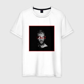 Мужская футболка хлопок с принтом Lil Peep в Кировске, 100% хлопок | прямой крой, круглый вырез горловины, длина до линии бедер, слегка спущенное плечо. | lil peep
lil
peep