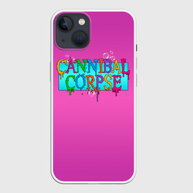 Чехол для iPhone 13 с принтом Cannibal Corpse в Кировске,  |  | band | cannibal corpse | fun | logo | metal | music | rock | группа | детский | метал | музыка | прикол | розовый | рок