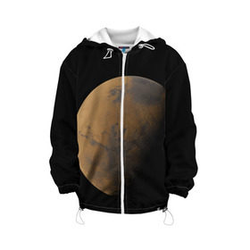 Детская куртка 3D с принтом Марс в Кировске, 100% полиэстер | застежка — молния, подол и капюшон оформлены резинкой с фиксаторами, по бокам — два кармана без застежек, один потайной карман на груди, плотность верхнего слоя — 90 г/м2; плотность флисового подклада — 260 г/м2 | elon musk | space x | spacex | будущее | вселенная | вулкан | долина | илон маск | космические | космос | красная планета | кратер | маринер | марсиане | марсианин | небес | новый дом | путешествия | роскосмос