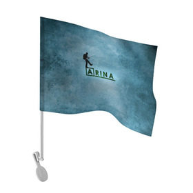 Флаг для автомобиля с принтом Арина в стиле Доктор Хаус в Кировске, 100% полиэстер | Размер: 30*21 см | Тематика изображения на принте: house | m.d. | бирюзовый