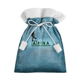 Подарочный 3D мешок с принтом Арина в стиле Доктор Хаус в Кировске, 100% полиэстер | Размер: 29*39 см | house | m.d. | бирюзовый