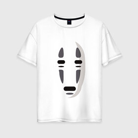 Женская футболка хлопок Oversize с принтом Безликий Бог Каонаси_2 в Кировске, 100% хлопок | свободный крой, круглый ворот, спущенный рукав, длина до линии бедер
 | аниме | миядзаки | унесенные призраками