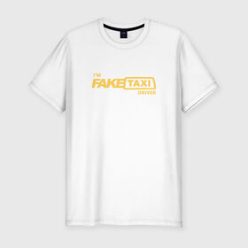 Мужская футболка премиум с принтом FakeTaxi в Кировске, 92% хлопок, 8% лайкра | приталенный силуэт, круглый вырез ворота, длина до линии бедра, короткий рукав | Тематика изображения на принте: 