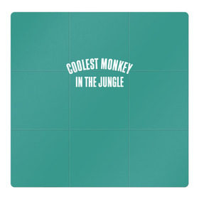 Магнитный плакат 3Х3 с принтом Coolest monkey in the jungle в Кировске, Полимерный материал с магнитным слоем | 9 деталей размером 9*9 см | Тематика изображения на принте: blackface | блэкфэйс | в джунглях | крутая | обезьяна | самая крутая обезьяна