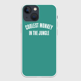 Чехол для iPhone 13 mini с принтом Coolest monkey in the jungle в Кировске,  |  | blackface | блэкфэйс | в джунглях | крутая | обезьяна | самая крутая обезьяна