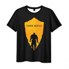 Мужская футболка 3D с принтом Dark Souls в Кировске, 100% полиэфир | прямой крой, круглый вырез горловины, длина до линии бедер | dark | souls | дракон | души | игра | лордран | темные