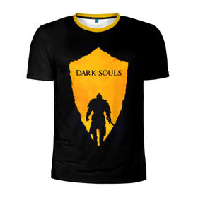 Мужская футболка 3D спортивная с принтом Dark Souls в Кировске, 100% полиэстер с улучшенными характеристиками | приталенный силуэт, круглая горловина, широкие плечи, сужается к линии бедра | dark | souls | дракон | души | игра | лордран | темные
